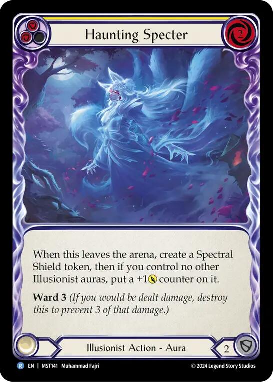 Haunting Specter (Yellow) [MST141] (Part the Mistveil) Rainbow Foil