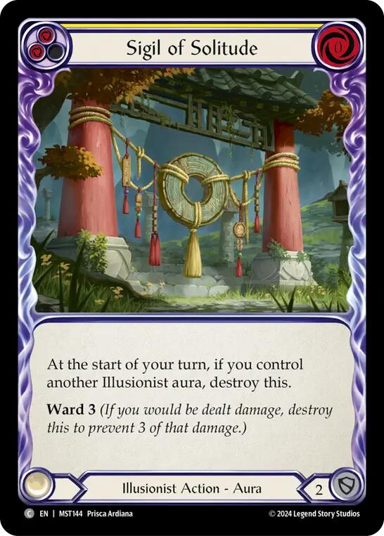 Sigil of Solitude (Yellow) [MST144] (Part the Mistveil) Rainbow Foil