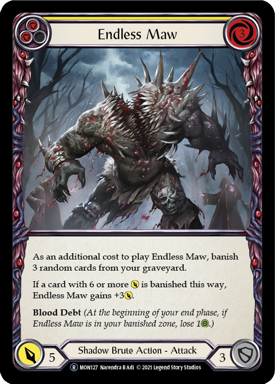 Endless Maw (Yellow) [U-MON127-RF] (Monarch Unlimited) Unlimited Rainbow Foil