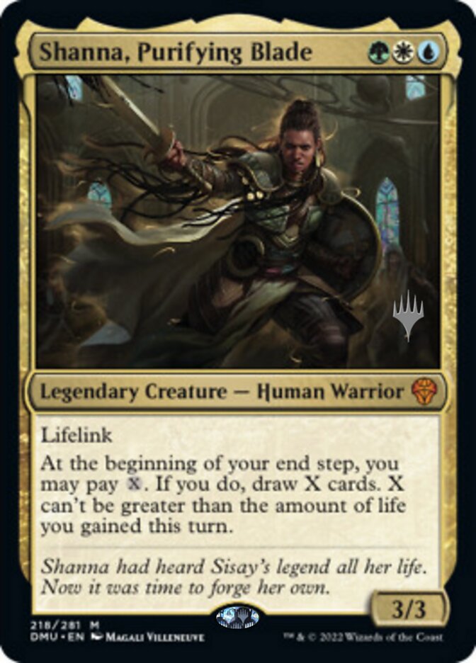 Shanna, Purifying Blade (Promo Pack) [Dominaria United Promo Pack]