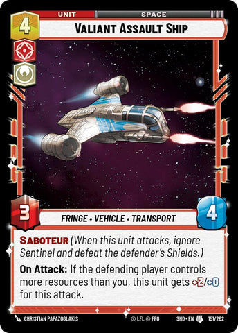 Valiant Assault Ship (151/262) (151/262) [Shadows of the Galaxy]