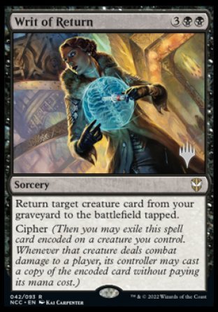 Writ of Return (Promo Pack) [Streets of New Capenna Commander Promo Pack]
