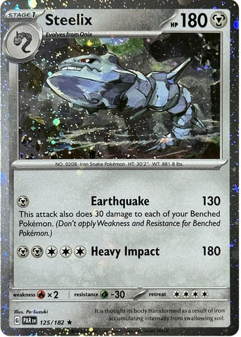 Steelix (125/182) (Cosmos Holo) (Scarlet & Violet: Paradox Rift) [Theme Deck Exclusive]