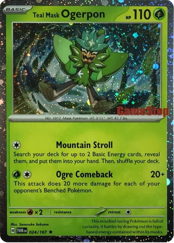 Teal Mask Ogerpon (024/167) (Cosmos Holo) (GameStop Exclusive) (Scarlet & Violet: Twilight Masquerade) [Promos]
