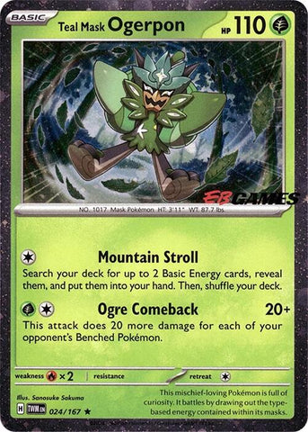 Teal Mask Ogerpon (024/167) (Cosmos Holo) (EB Games Exclusive) (Scarlet & Violet: Twilight Masquerade) [Promos]
