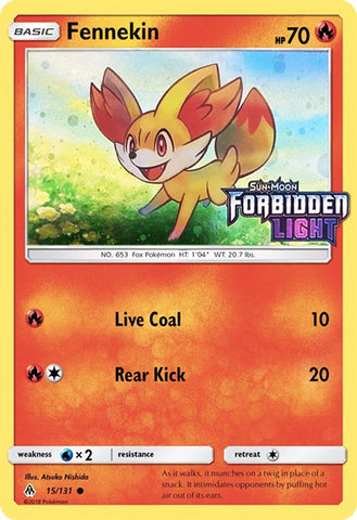 Fennekin (15/131) (Cosmos Holo) (Toys R' Us Promo) (Sun & Moon: Forbidden Light) [Promos]
