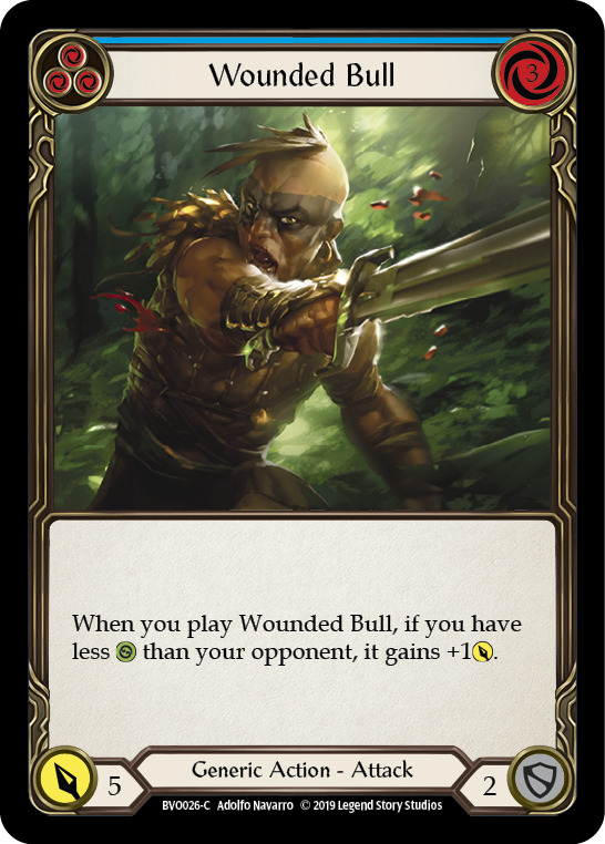 Wounded Bull (Blue) [BVO026-C] (Bravo Hero Deck) 1st Edition Normal