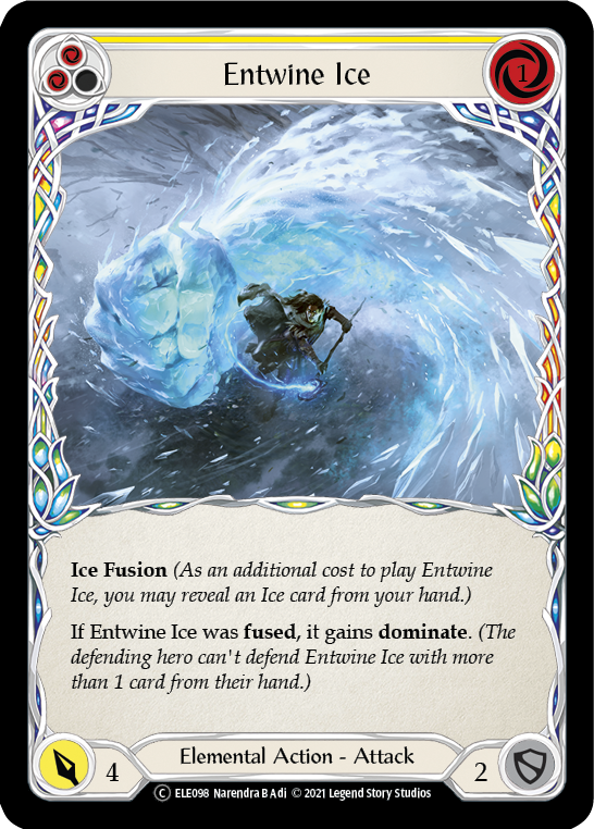 Entwine Ice (Yellow) [U-ELE098] (Tales of Aria Unlimited) Unlimited Rainbow Foil