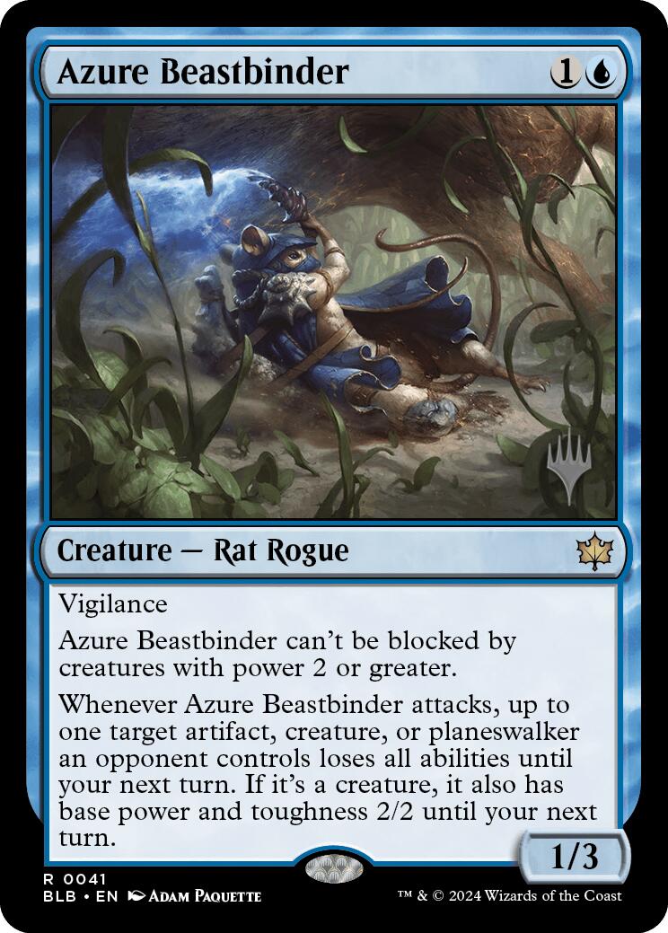 Azure Beastbinder [Bloomburrow Promo Pack]
