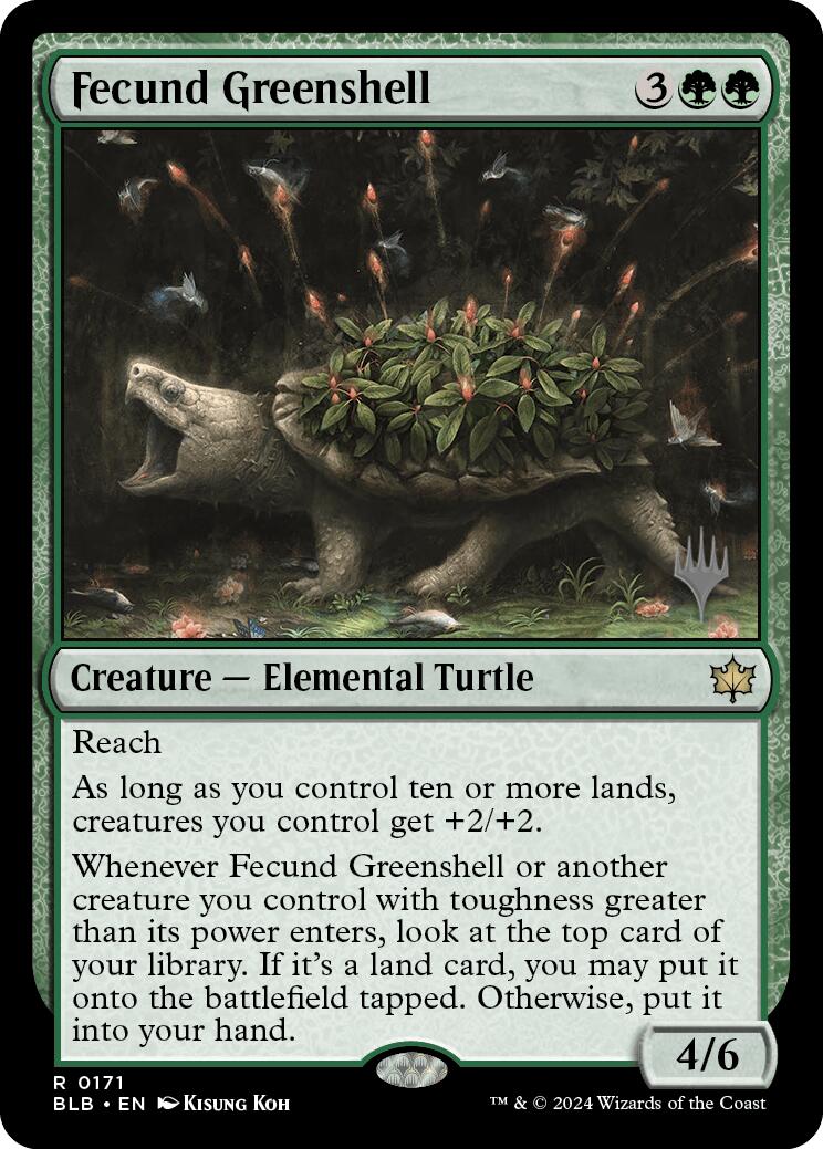 Fecund Greenshell [Bloomburrow Promo Pack]