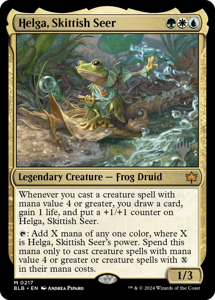 Helga, Skittish Seer [Bloomburrow Promo Pack]