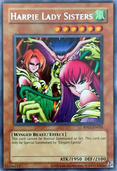 Harpie Lady Sisters (Reprint) [RP01-EN026] Rare