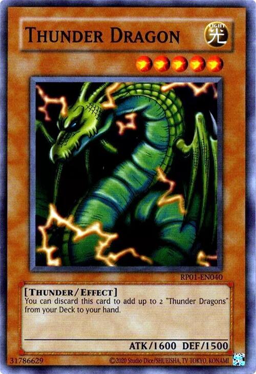 Thunder Dragon (Reprint) [RP01-EN040] Common