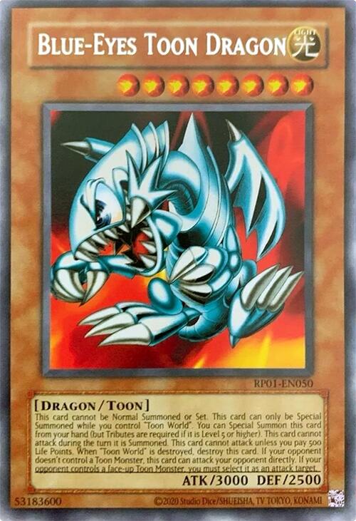 Blue-Eyes Toon Dragon (Reprint) [RP01-EN050] Rare