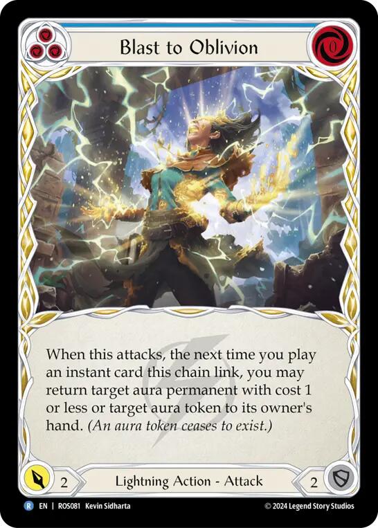 Blast to Oblivion (Blue) [ROS081] (Rosetta) Rainbow Foil