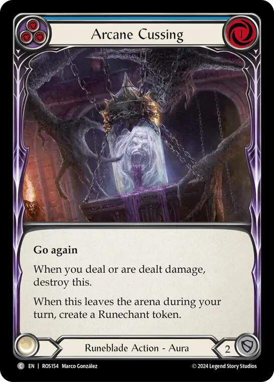 Arcane Cussing (Blue) [ROS154] (Rosetta) Rainbow Foil