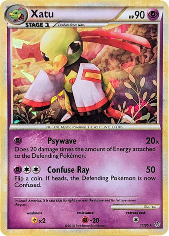 Xatu (11/95) (Cracked Ice Holo) (HeartGold & SoulSilver: Unleashed) [Theme Deck Exclusive]
