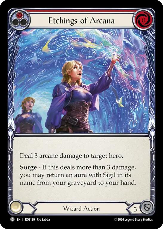 Etchings of Arcana (Red) [ROS189] (Rosetta) Rainbow Foil