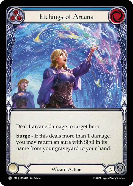 Etchings of Arcana (Blue) [ROS191] (Rosetta) Rainbow Foil