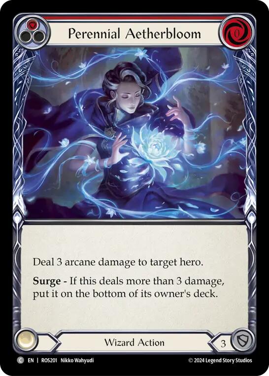 Perennial Aetherbloom (Red) [ROS201] (Rosetta) Rainbow Foil