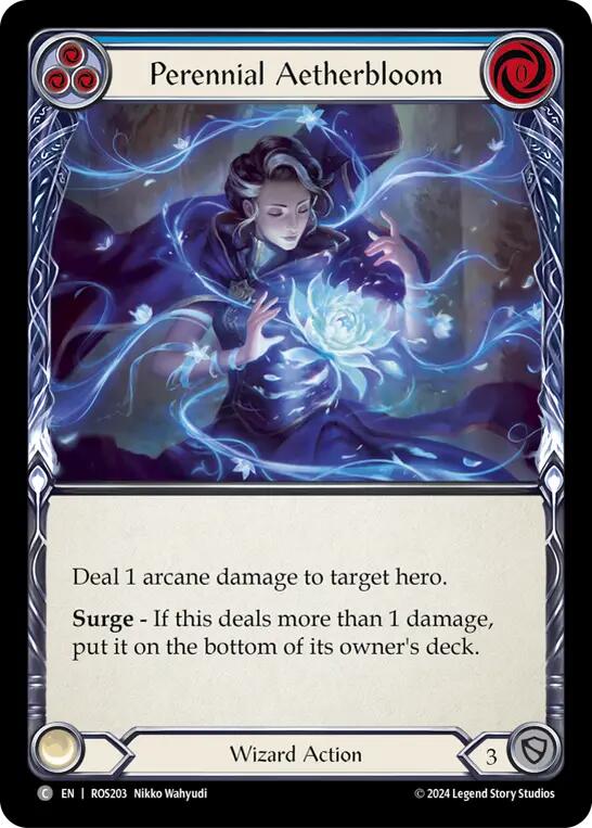 Perennial Aetherbloom (Blue) [ROS203] (Rosetta) Rainbow Foil