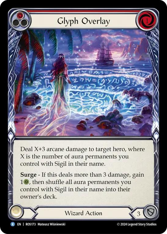 Glyph Overlay (Red) [ROS173] (Rosetta) Rainbow Foil