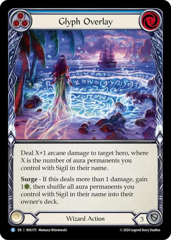 Glyph Overlay (Blue) [ROS175] (Rosetta) Rainbow Foil