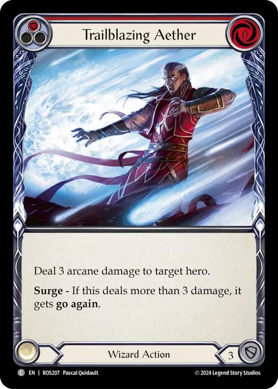 Trailblazing Aether (Red) [ROS207] (Rosetta) Rainbow Foil