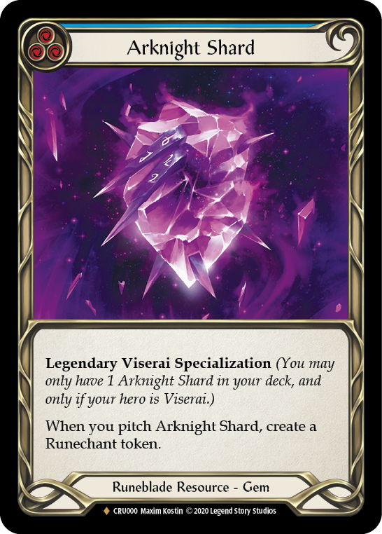Arknight Shard [CRU000] (Crucible of War) 1st Edition Cold Foil