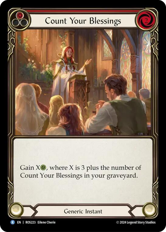 Count Your Blessings (Red) [ROS223] (Rosetta) Rainbow Foil