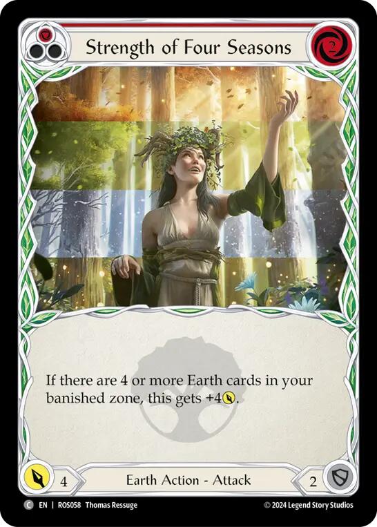 Strength of Four Seasons (Red) [ROS058] (Rosetta) Rainbow Foil