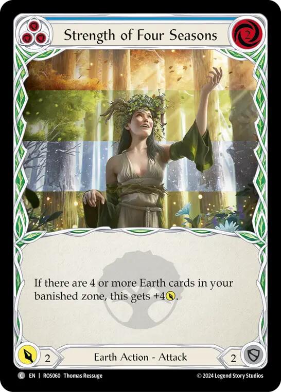 Strength of Four Seasons (Blue) [ROS060] (Rosetta) Rainbow Foil