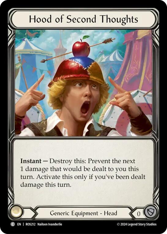 Hood of Second Thoughts [ROS212] (Rosetta) Cold Foil