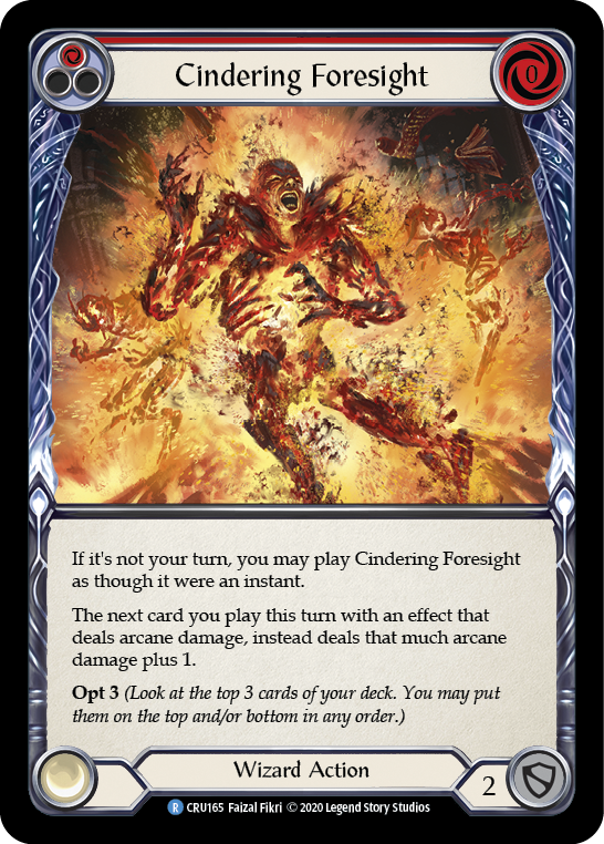 Cindering Foresight (Red) [CRU165] (Crucible of War) 1st Edition Normal