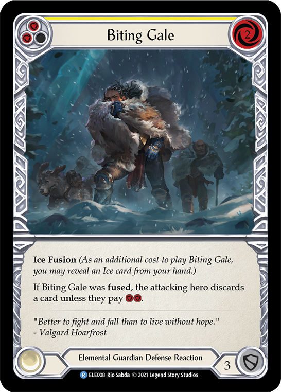 Biting Gale (Yellow) [ELE008] (Tales of Aria) 1st Edition Rainbow Foil