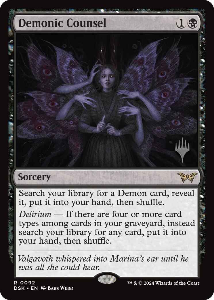 Demonic Counsel [Duskmourn: House of Horror Promo Pack]
