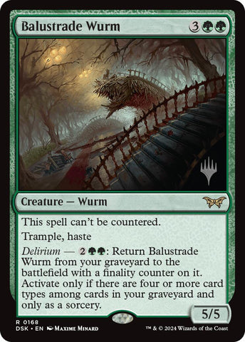 Balustrade Wurm [Duskmourn: House of Horror Promo Pack]