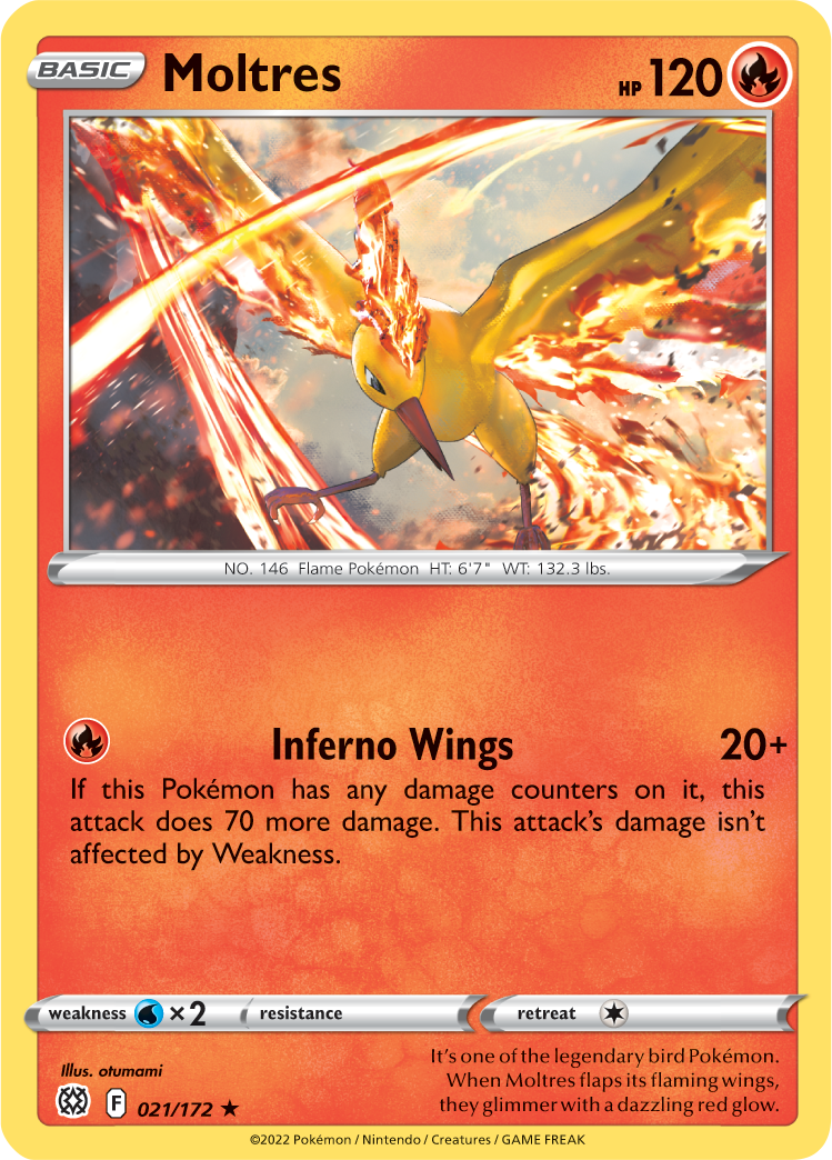 Moltres (021/172) (Sword & Shield: Brilliant Stars) [Theme Deck Exclusive]