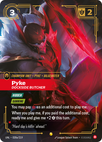 front of card Pyke, Dockside Butcher (Alternate Art) [Unleashed] 028a/219