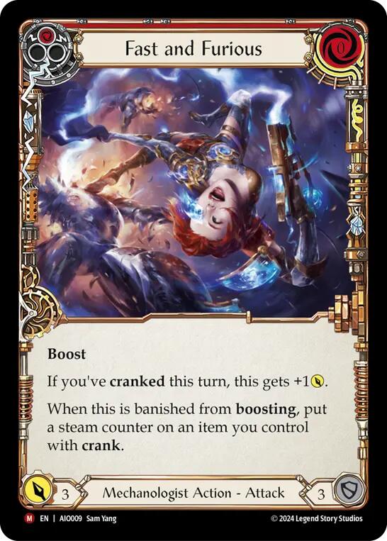 Fast and Furious (Red) [AIO009] (Armory Deck: Dash) Rainbow Foil