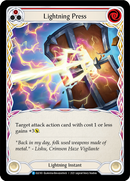 Lightning Press (Red) [ELE183] (Tales of Aria) 1st Edition Rainbow Foil