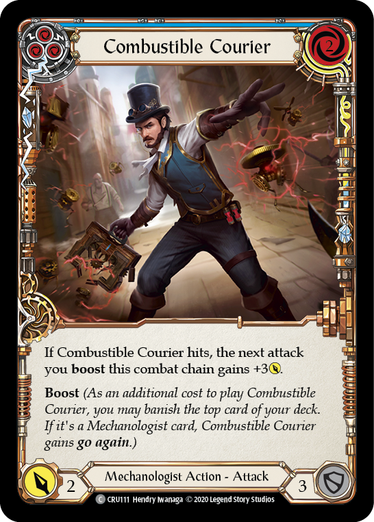 Combustible Courier (Blue) [CRU111] (Crucible of War) 1st Edition Normal