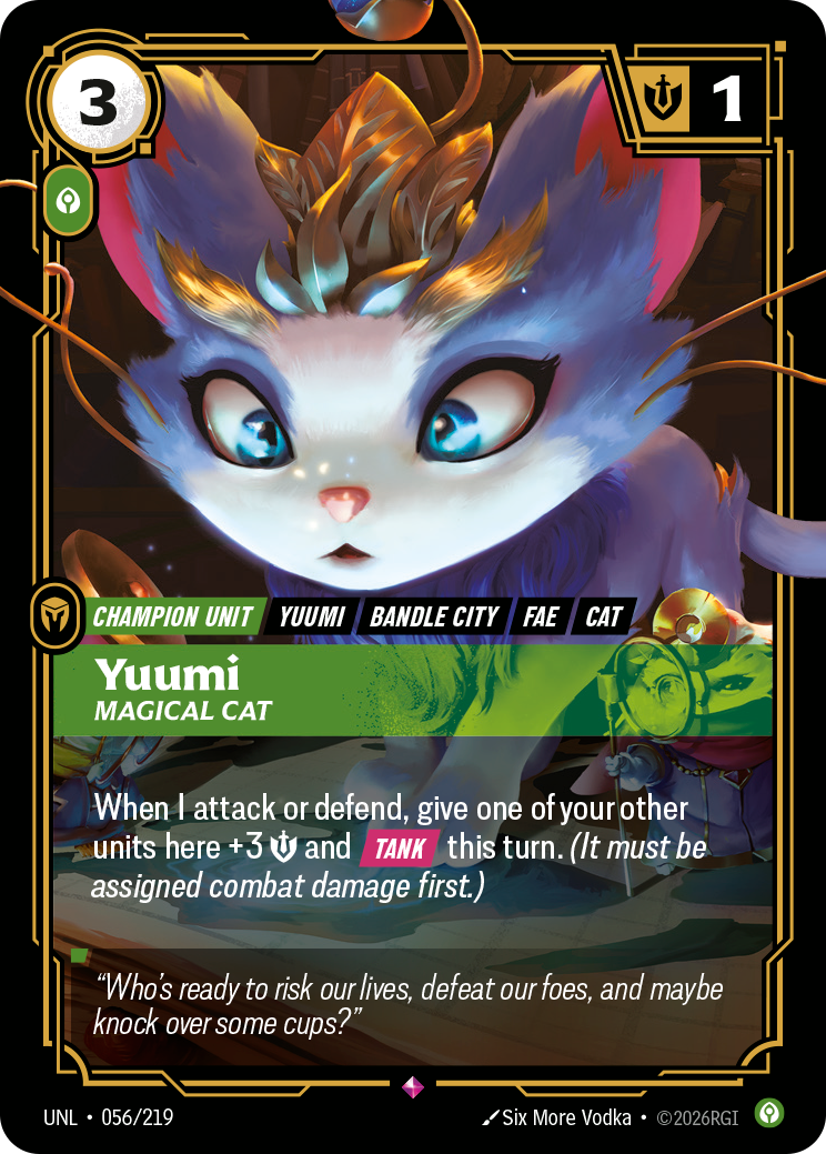 front of card Yuumi, Magical Cat [Unleashed] 056/219