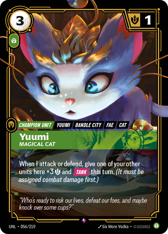 front of card Yuumi, Magical Cat [Unleashed] 056/219