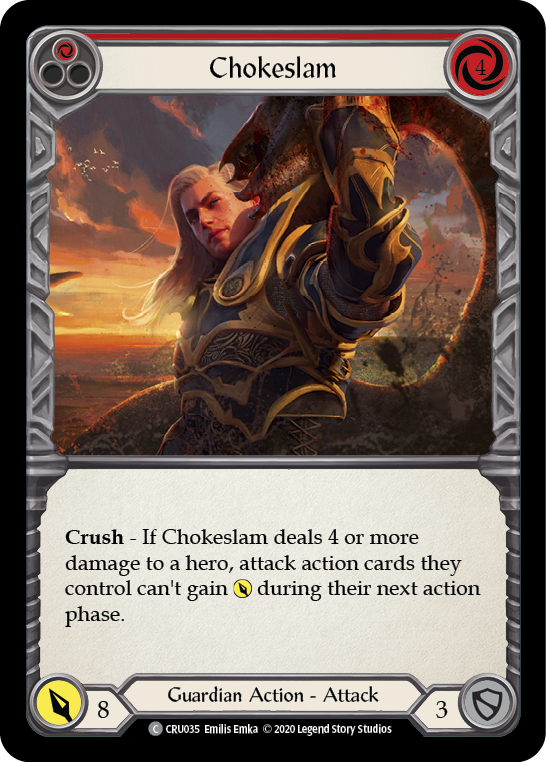 Chokeslam (Red) [CRU035] (Crucible of War) 1st Edition Rainbow Foil