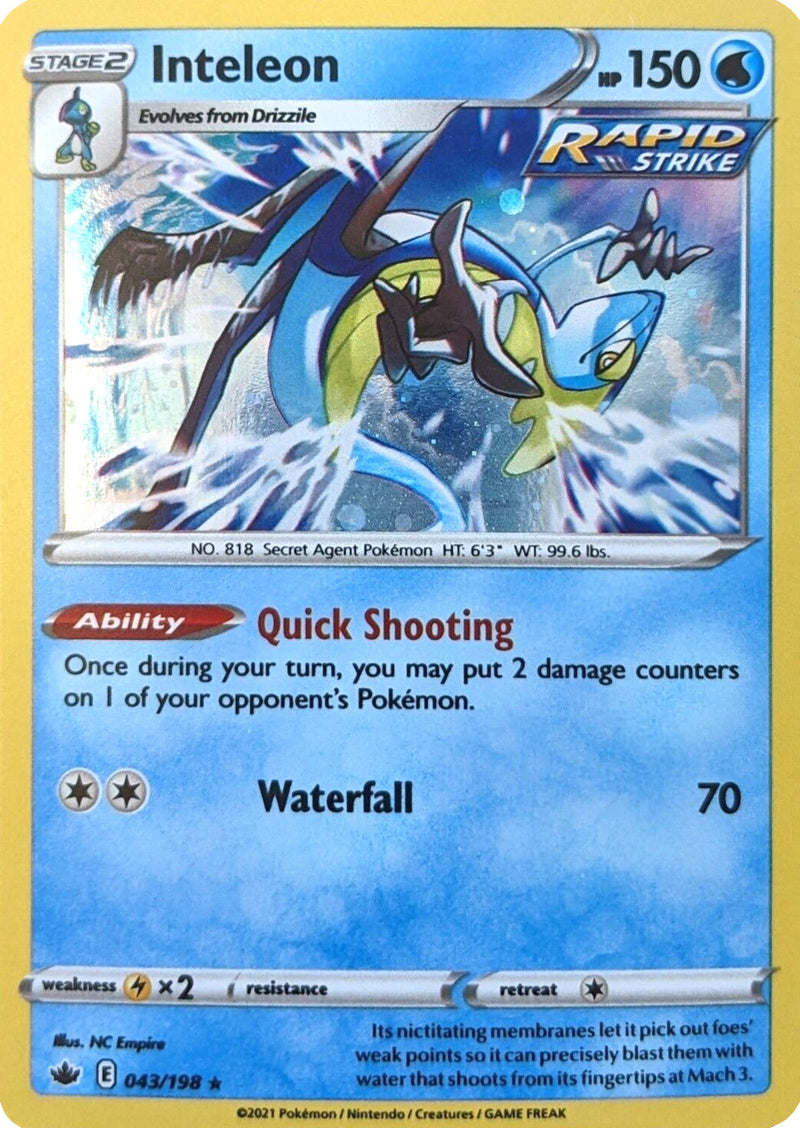 Inteleon (043/198) (Cosmos Holo) (Sword & Shield: Chilling Reign) [Theme Deck Exclusive]