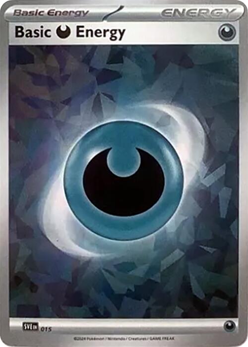 Basic Darkness Energy (015) (Cracked Ice Holo) (Scarlet & Violet: Stellar Crown) [Theme Deck Exclusive]