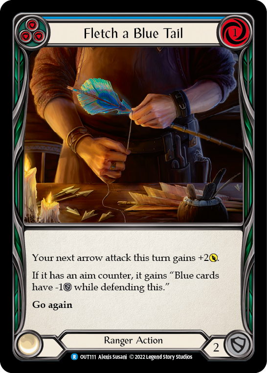 Fletch a Blue Tail (Blue) [OUT111] (Outsiders) Rainbow Foil
