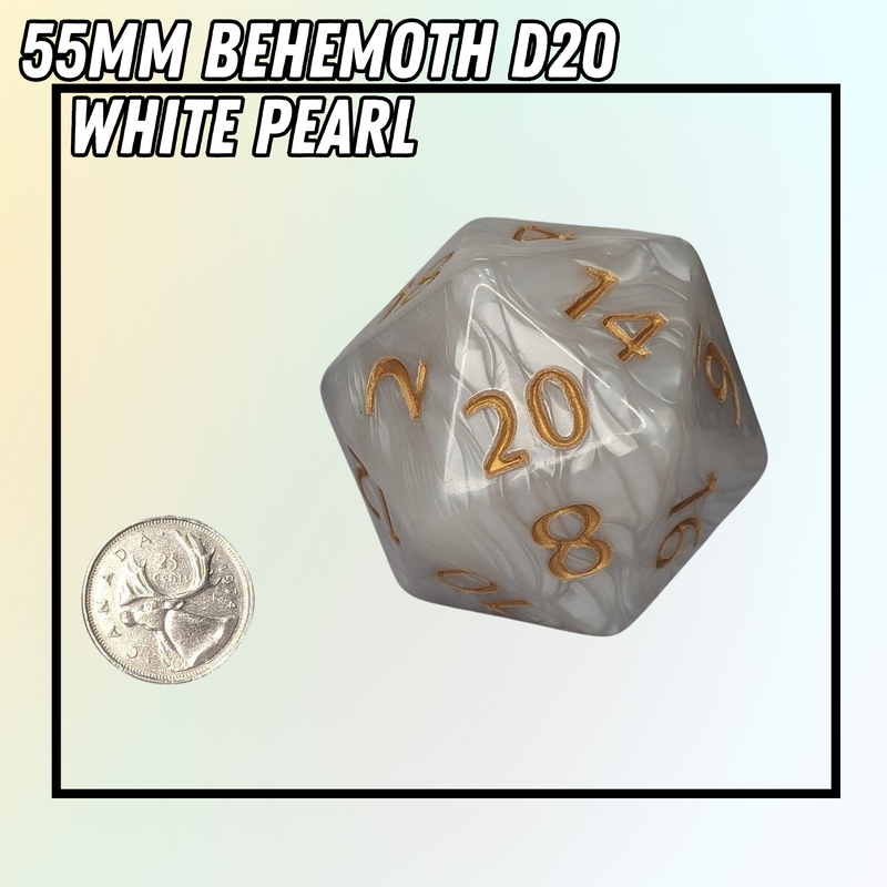 55mm Behemoth D20 - White Pearl