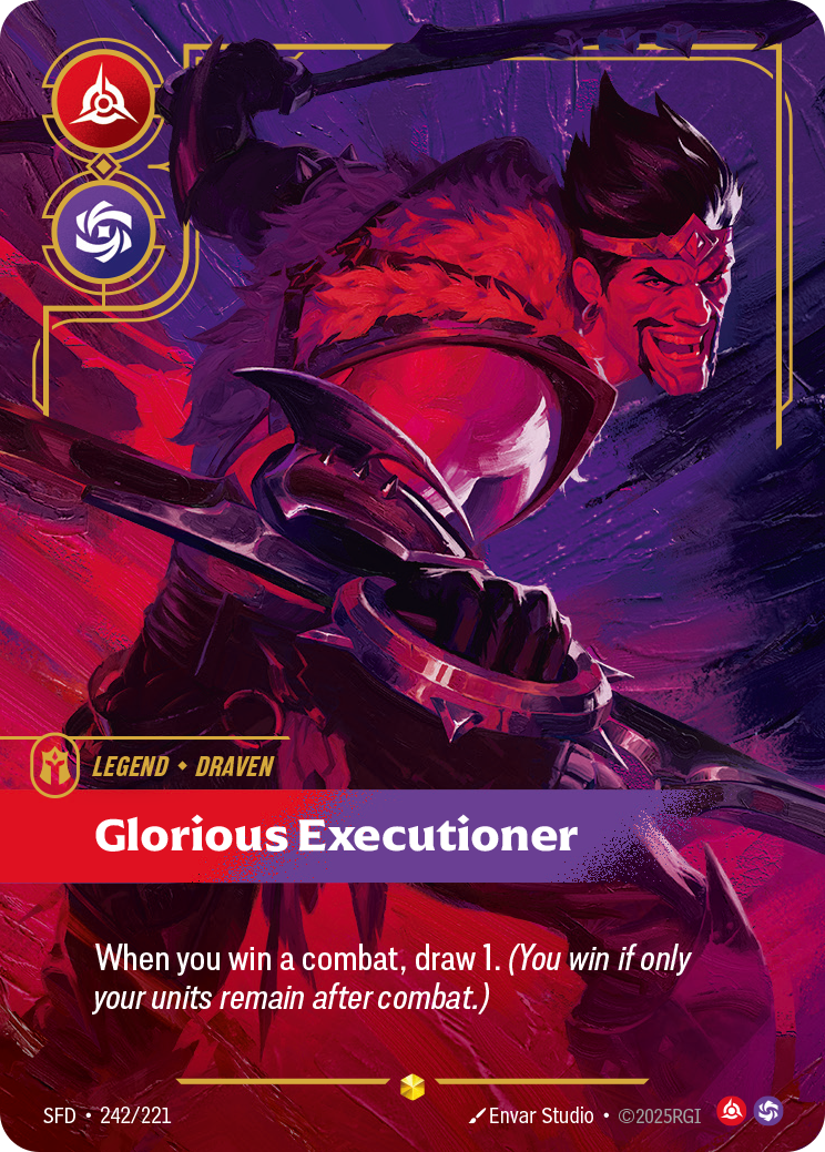 front of card Draven, Glorious Executioner (Overnumbered) [Spiritforged] 242/221